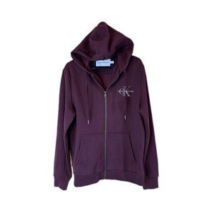 CALVIN KLEIN  Fleece Zip Hoodie Sweatshirt